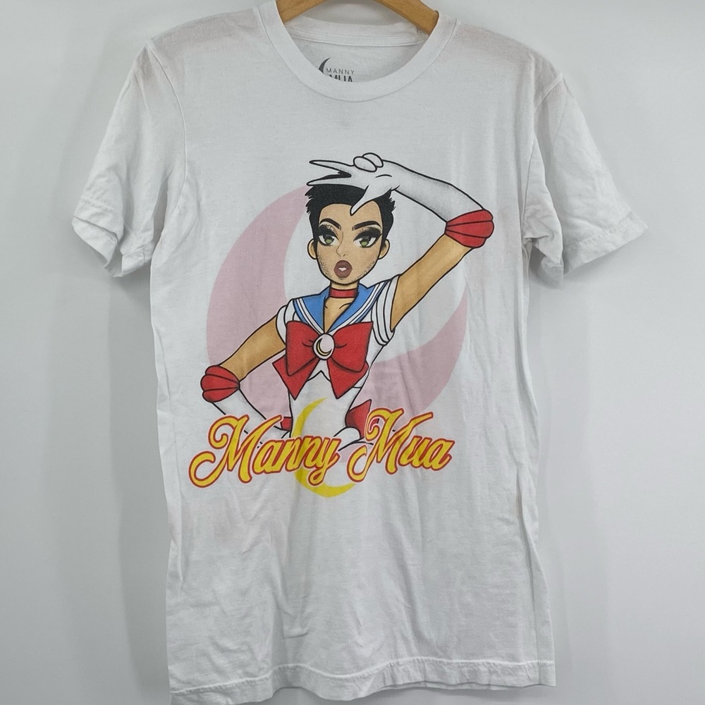 Manny MUA Sailor Moon Merch White Shirt Size Small